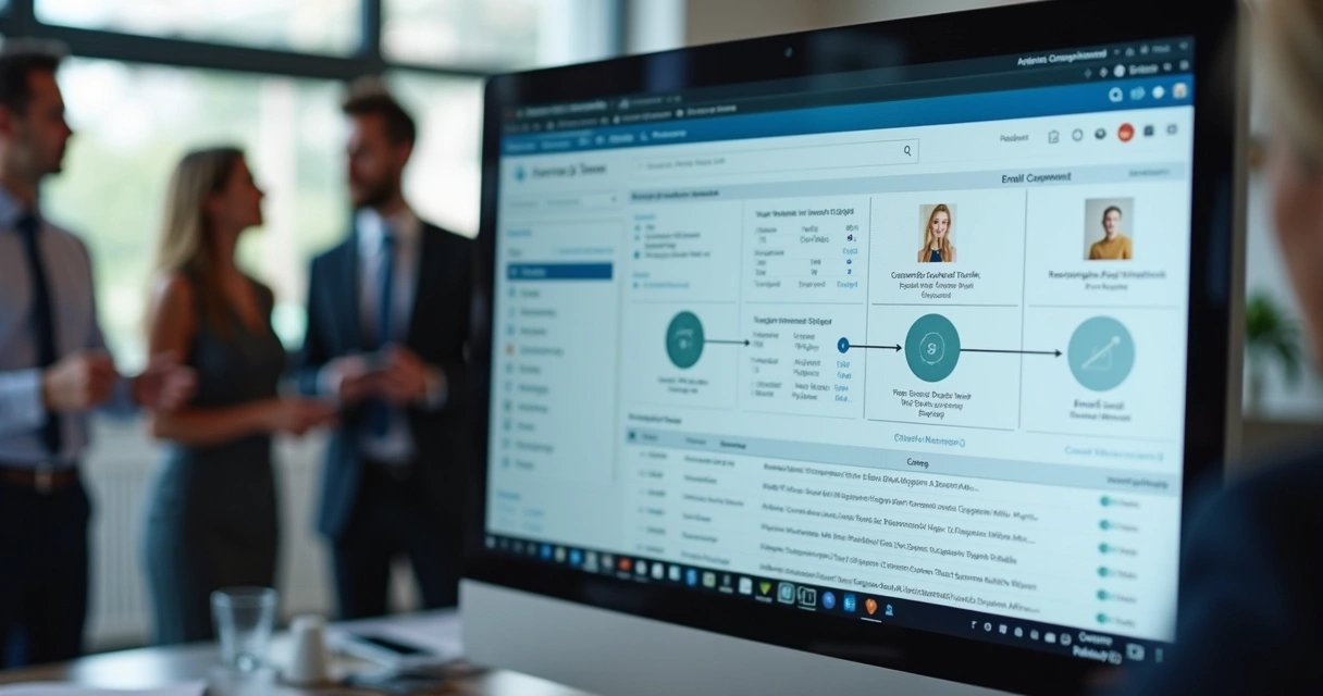 Tela de integração entre CRM e plataforma de email marketing