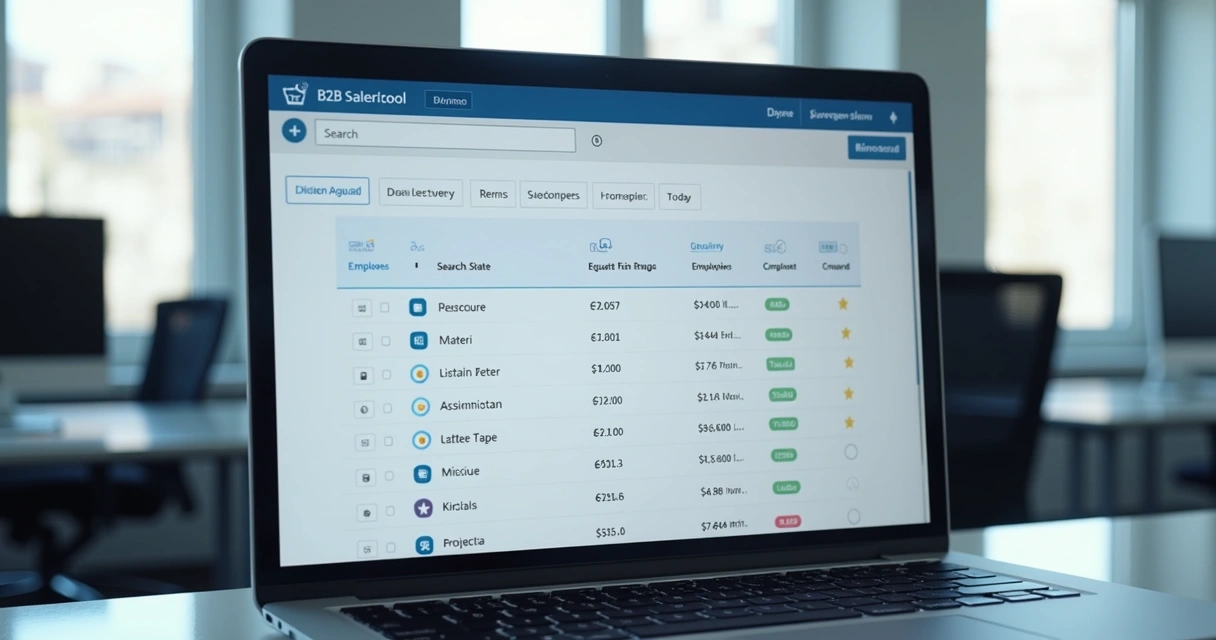 Tela de computador com filtros avançados para leads