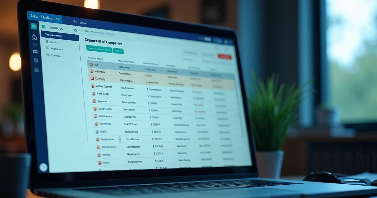 Lista de empresas segmentadas por ramo de atuação